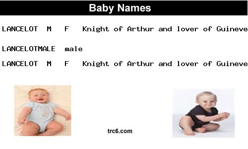 lancelotmale baby names